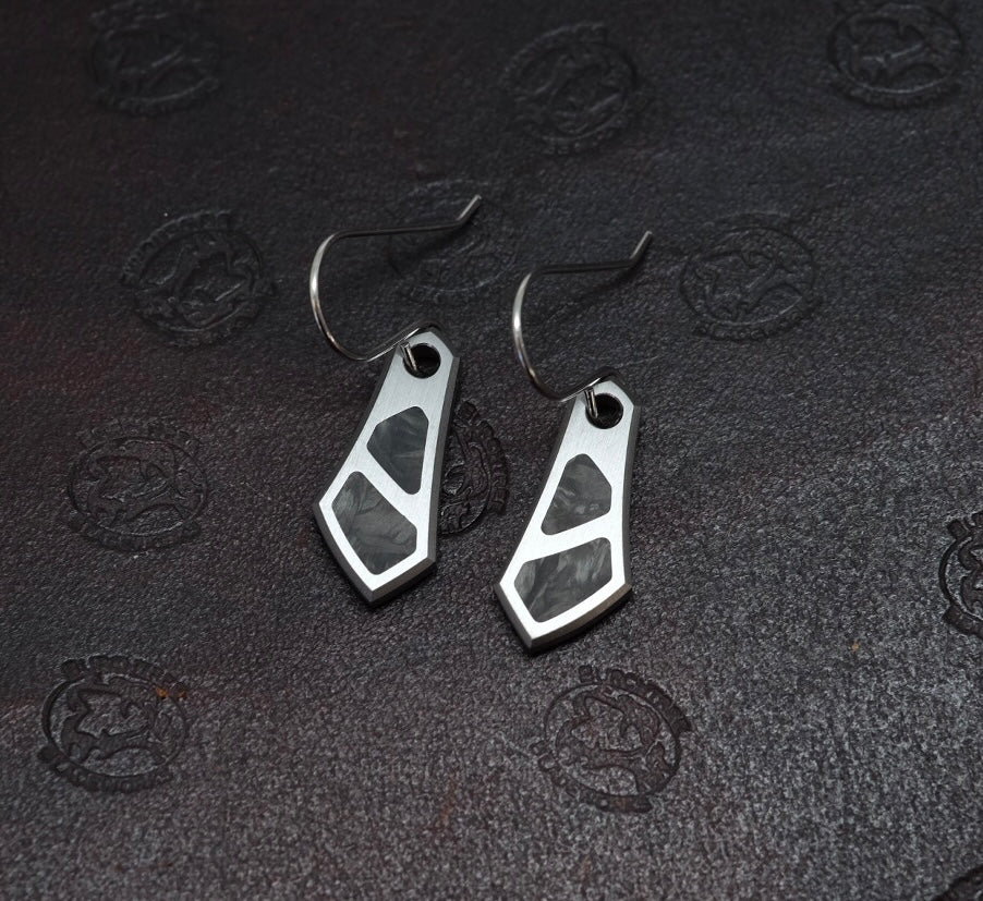 Custom Fat Carbon Inlaid Harper Earrings