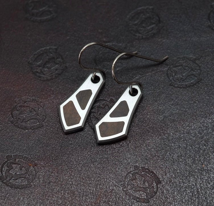 Custom Ironwood-inlaid Harper Earrings